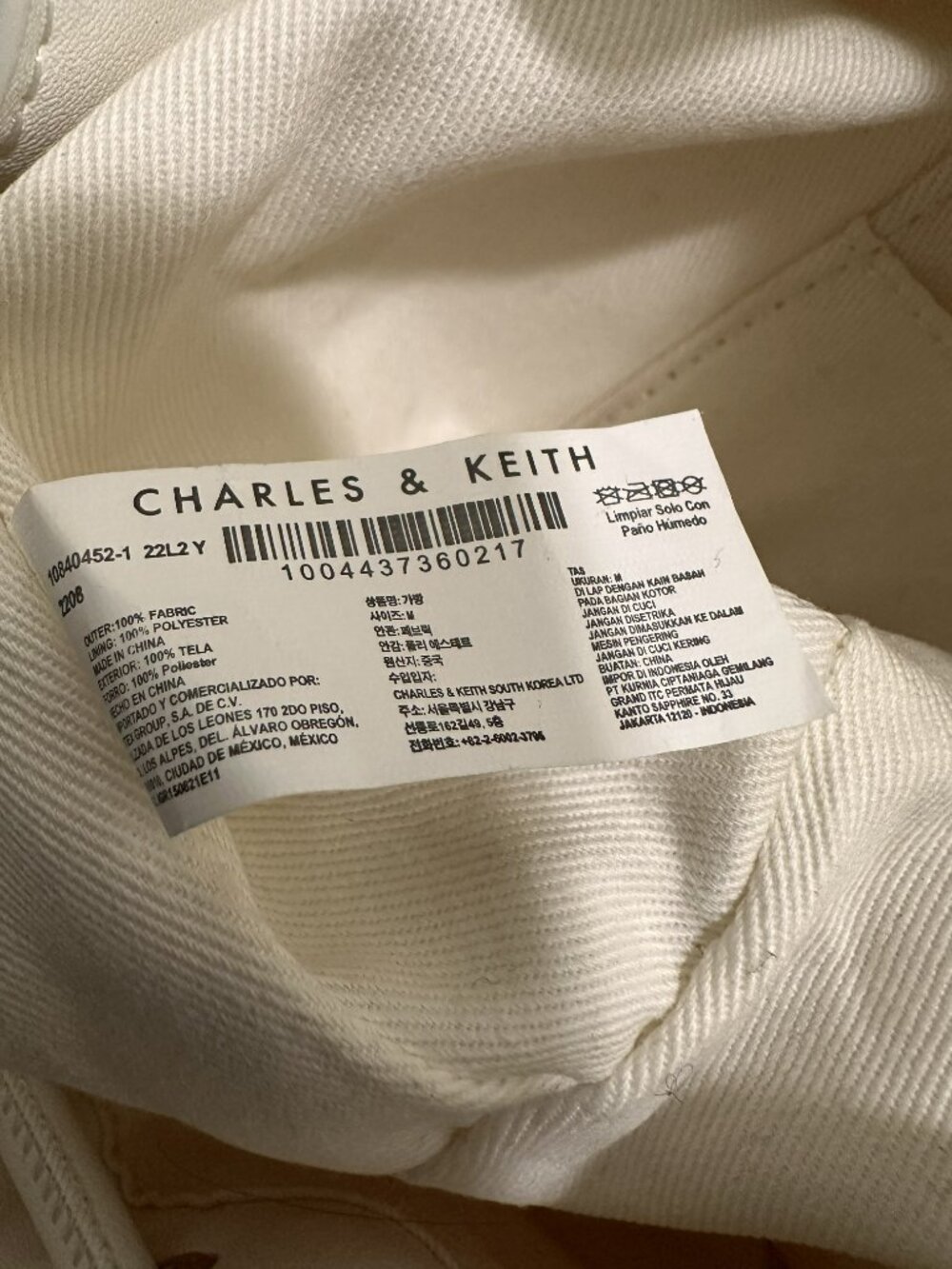 Charles & Keith Tweed Drawstring Bucket Bag - Picture 6 of 9